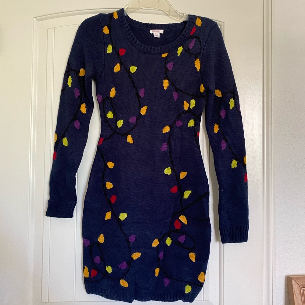 Holiday Lights Sweater Dress - XS
